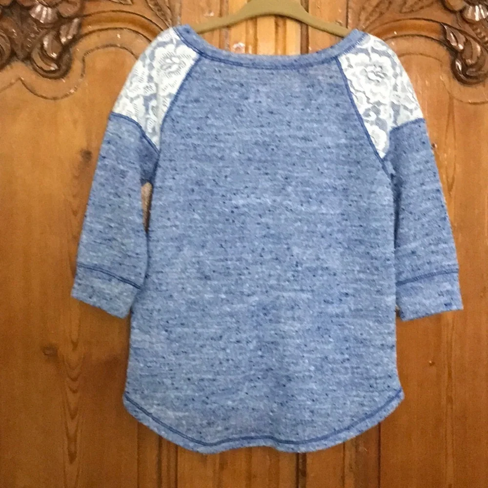 Justice Long Sleeved Top with Lace Shoulder insert
